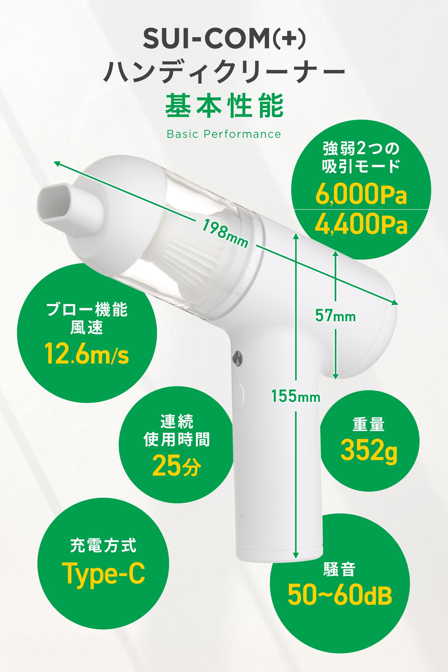ハンディクリーナー SUI-COM(+)